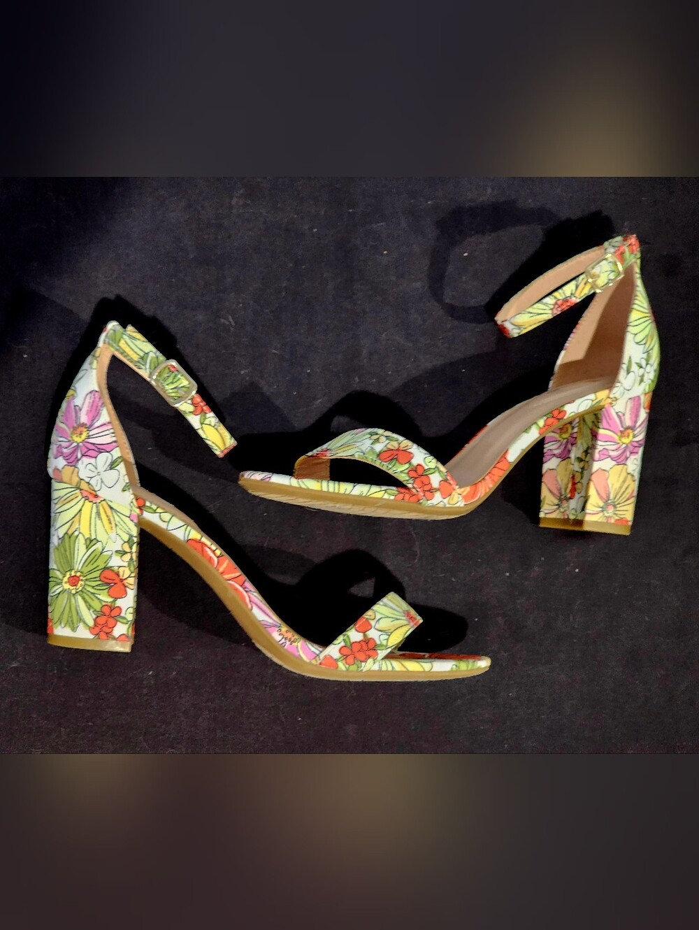 NWOT - Bandolino | Floral Block Heel Sandals - Pink Multi - Picture 3 of 9